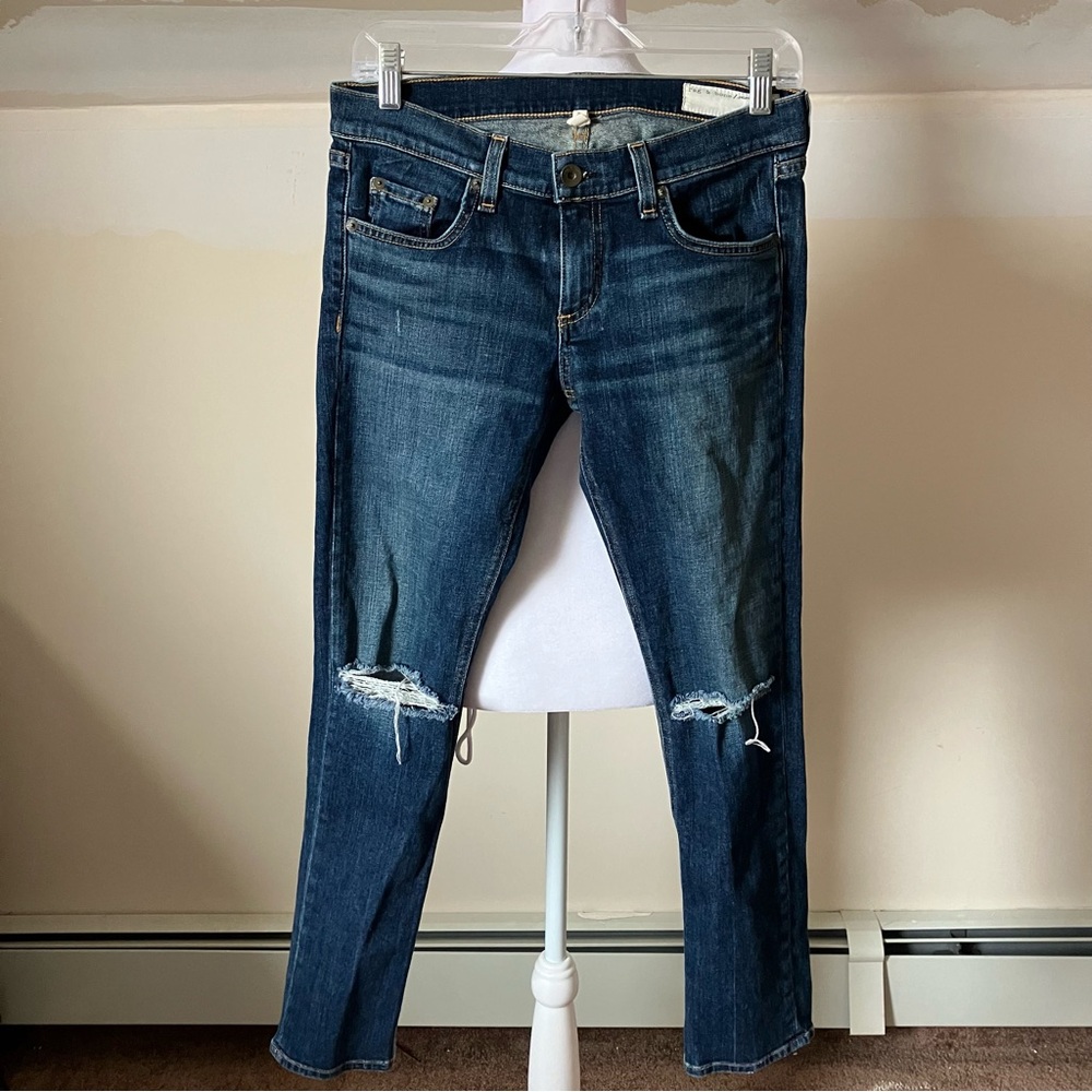 Rag & Bone Burnley Tomboy Distressed Denim Jeans size 26 - Picture 3 of 11